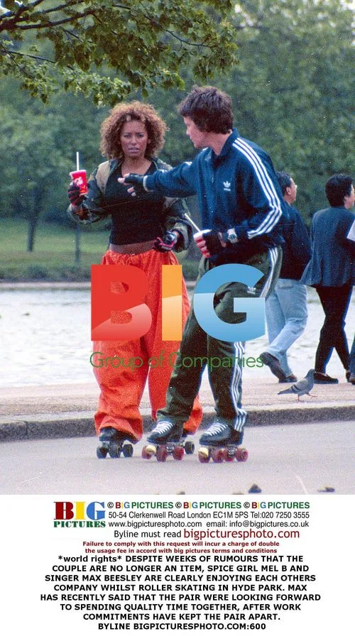 Mel B and Max Beesley Roller Skating in Hyde Park