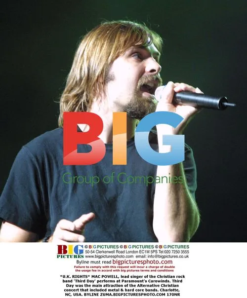 MAC POWELL of Third Day performs at Carowinds