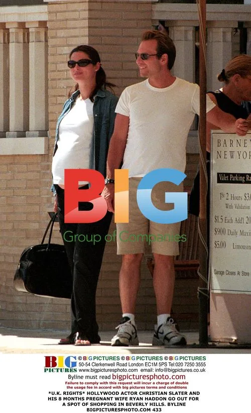 Christian Slater and Pregnant Wife Shopping in Beverly Hills