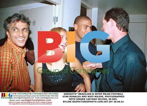 Ronaldo and Wife Milene with Caetano Veloso in Rio
