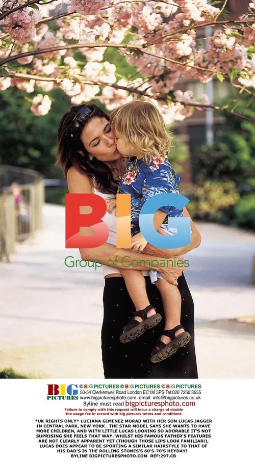 Luciana Gimenez Morad and Son Lucas Jagger in Central Park