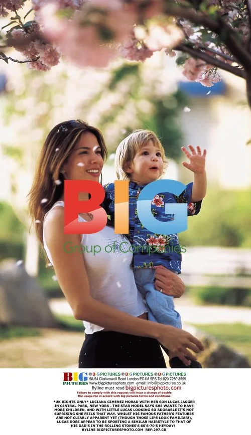 Luciana Gimenez Morad and Son Lucas Jagger in Central Park