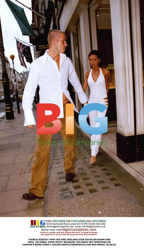 David and Victoria Beckham Shopping on Bond Street