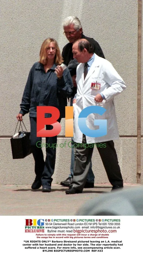 Barbara Streisand leaves medical center with husband