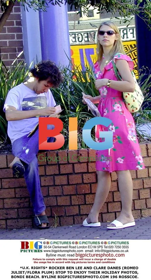 Ben Lee and Clare Danes at Bondi Beach