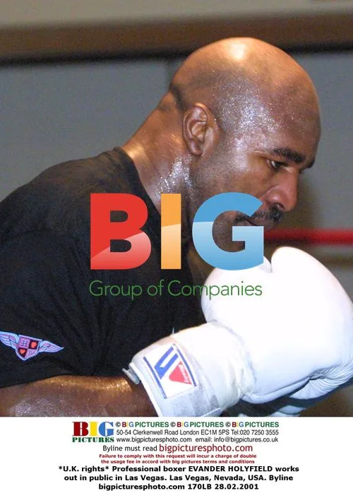 Boxer Evander Holyfield works out in Las Vegas