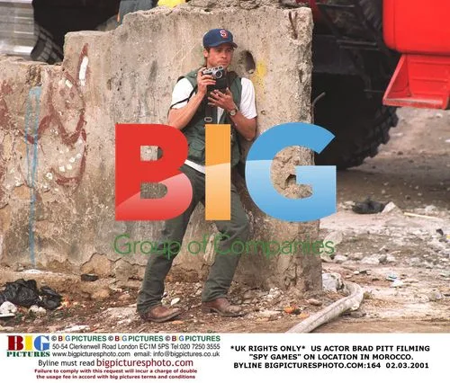 Brad Pitt filming "Spy Games" in Morocco