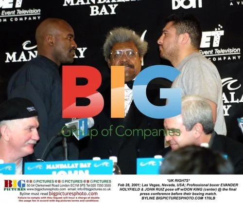 Evander Holyfield & John Ruiz with Don King