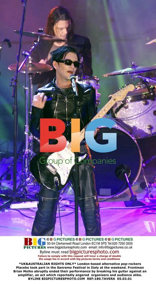 Placebo Frontman Smashes Guitar at Sanremo
