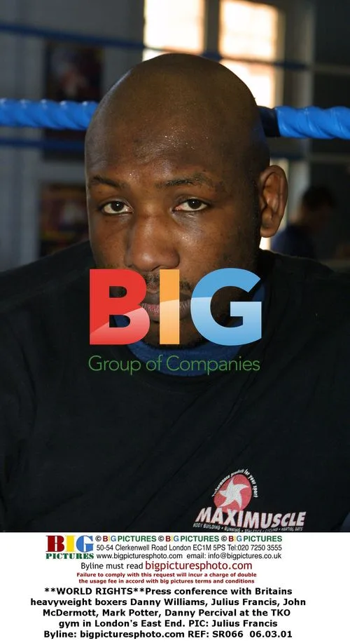 Press conference with British heavyweight boxers