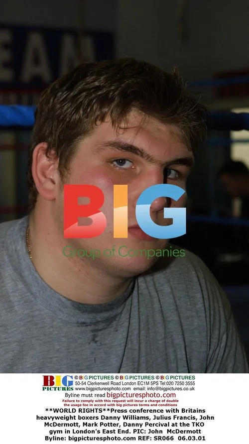 Press conference with British heavyweight boxers