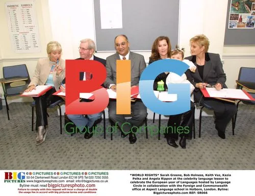 Celebrities at language lesson event