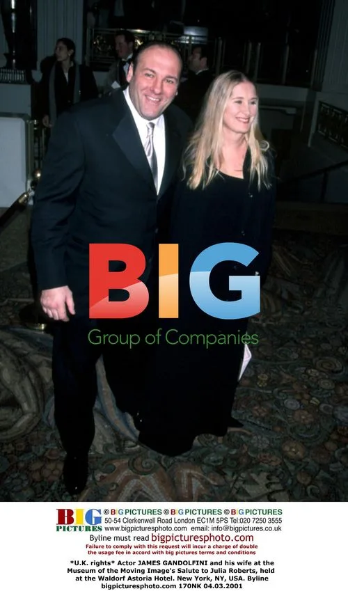 James Gandolfini and wife at Julia Roberts Tribute