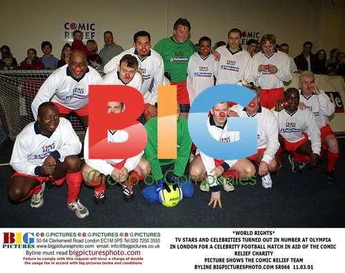 TV Stars at Celebrity Football Match for Comic Relief