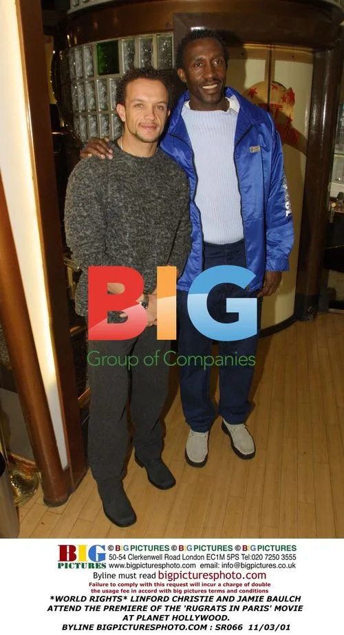 Linford Christie and Jamie Baulch at 'Rugrats in Paris' Premiere