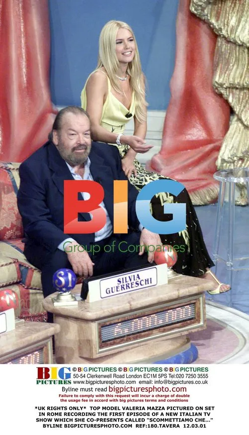 Valeria Mazza and Bud Spencer on TV Set