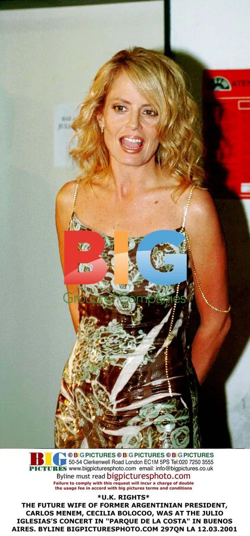 Cecilia Bolocco at Julio Iglesias Concert