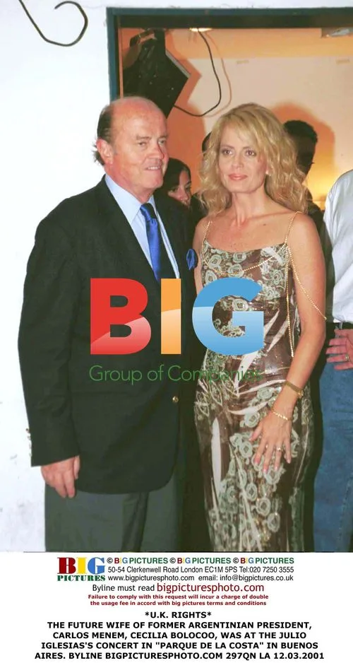 Former Argentine President's Wife at Julio Iglesias Concert