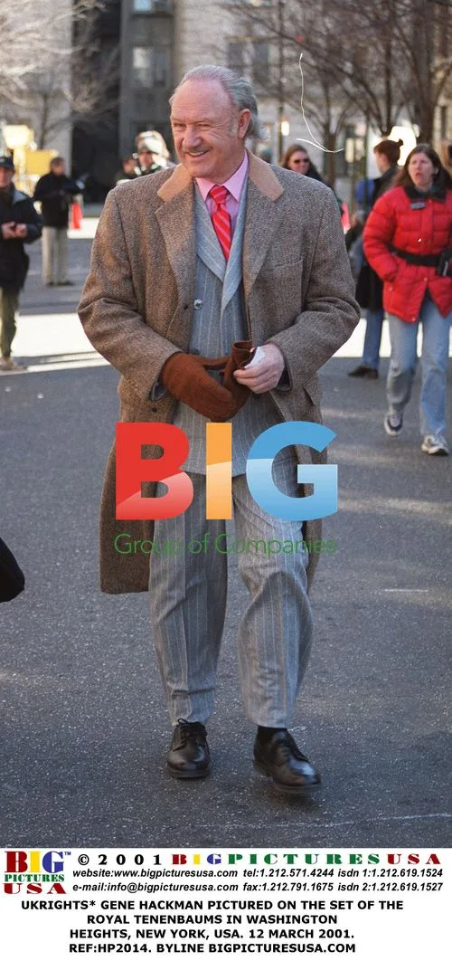 Gene Hackman on set of The Royal Tenenbaums
