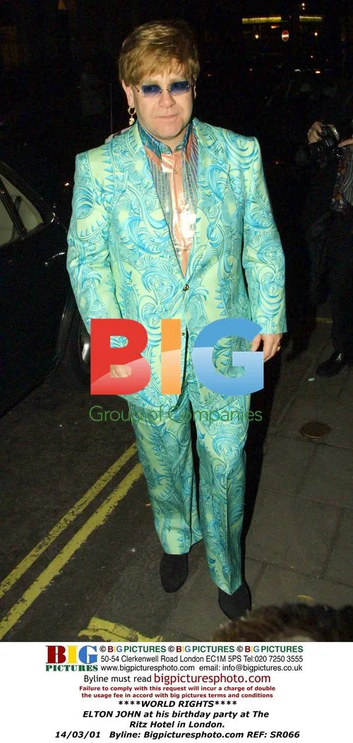 Elton John at birthday party at The Ritz