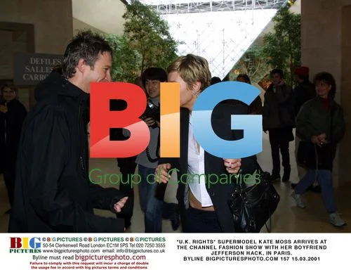 Kate Moss arrives at Channel fashion show with boyfriend