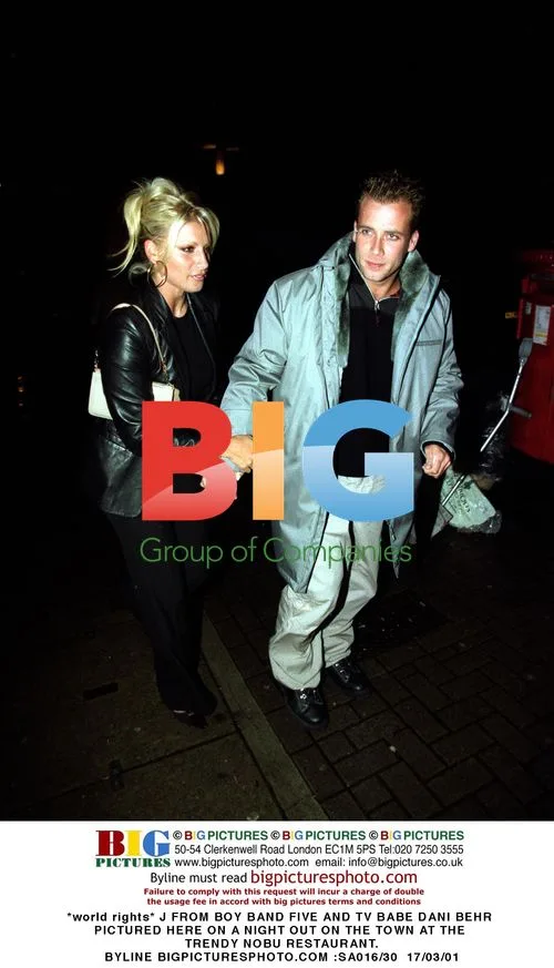 J FROM BOY BAND FIVE AND TV BABE DANI BEHR