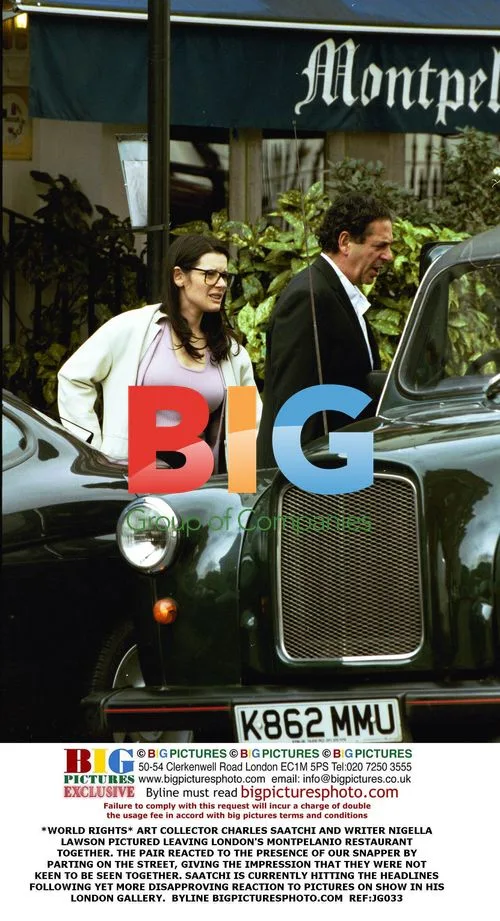 Charles Saatchi and Nigella Lawson Seen Leaving Restaurant