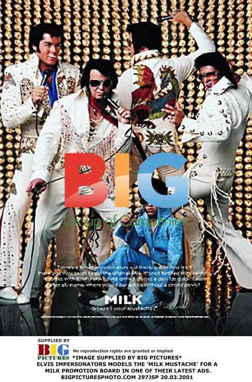 Elvis Impersonators in Milk Mustache Ad
