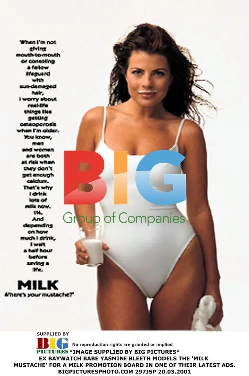 Ex 'Baywatch' Star Yasmine Bleeth Promotes Milk