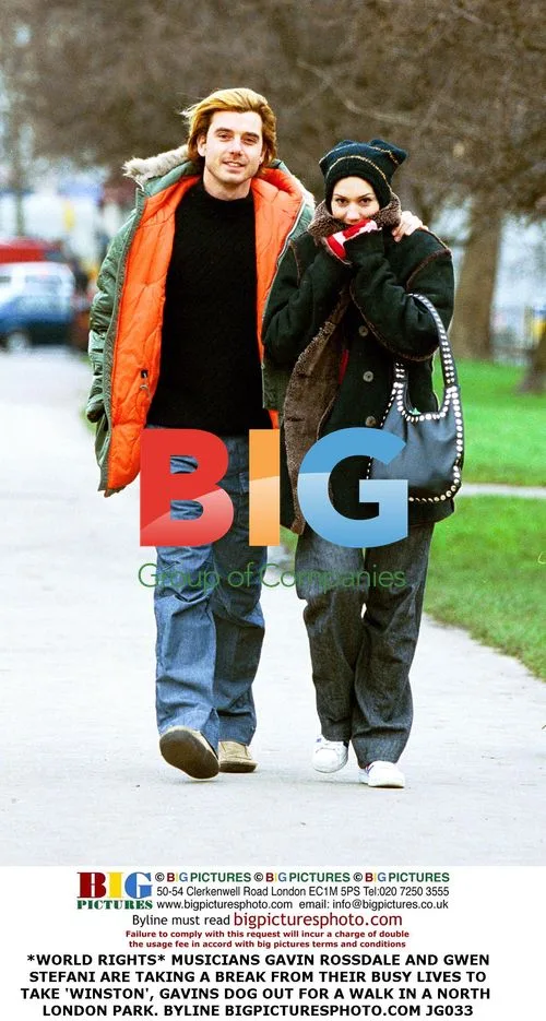 Gavin Rossdale and Gwen Stefani Take Dog for Walk
