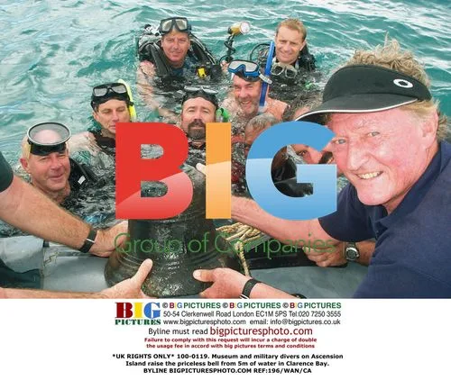 Divers raise priceless ship's bell in Ascension Island