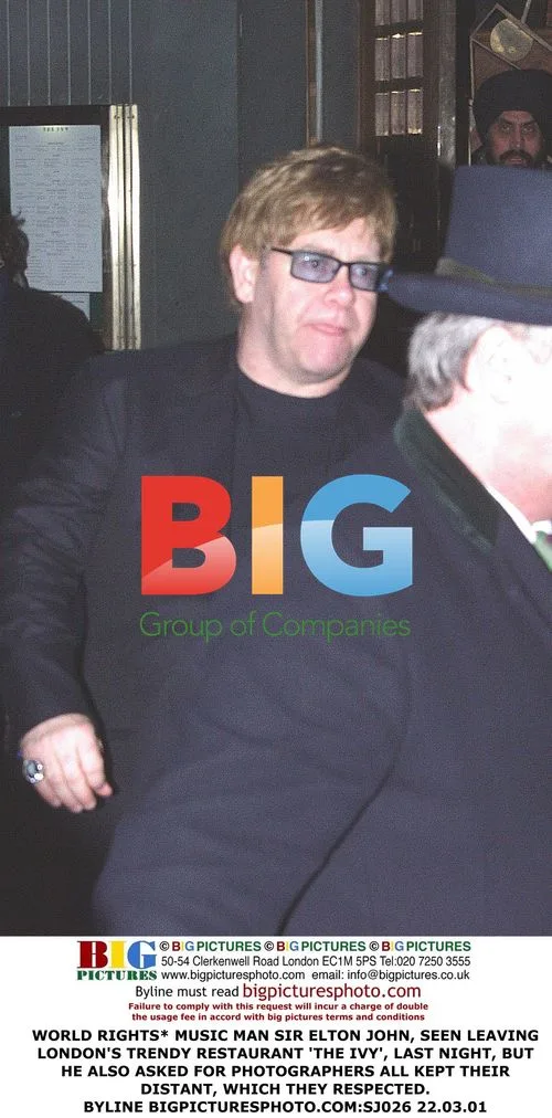 Elton John Leaving The Ivy