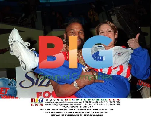 MR.T and Mary Lou Retton at Planet Hollywood NYC