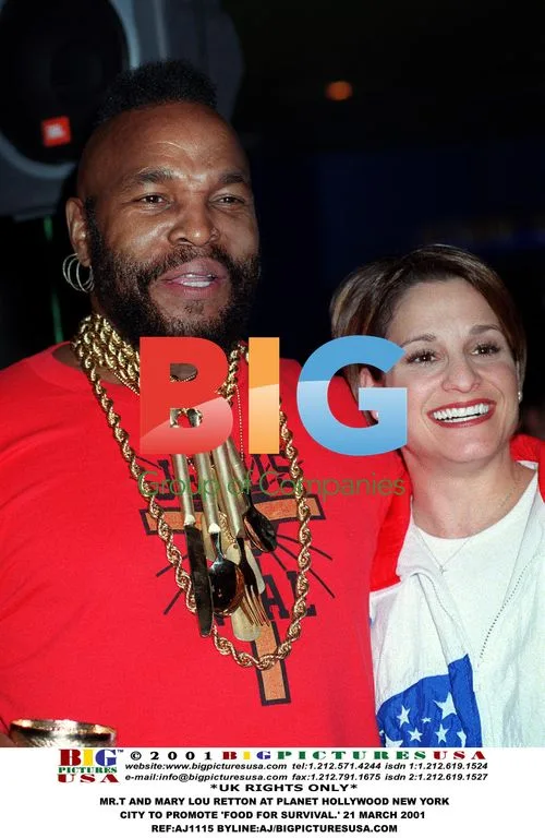 MR.T and Mary Lou Retton at Planet Hollywood NYC