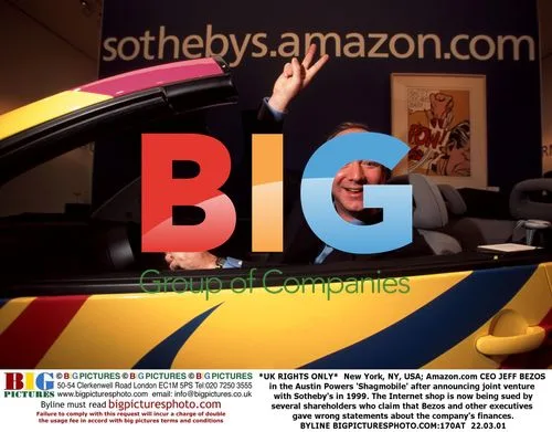 Jeff Bezos in Austin Powers 'Shagmobile'