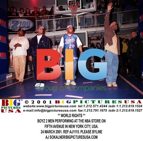 Boyz 2 Men perform at NBA Store in New York