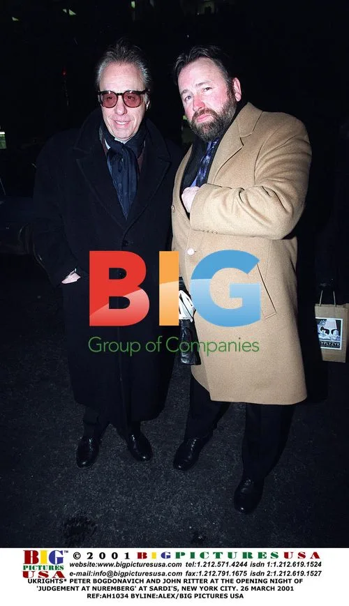 Peter Bogdonavich and John Ritter at 'Judgement at Nuremberg' opening