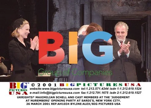 Maximilian Schell and cast at Judgement at Nuremberg opening
