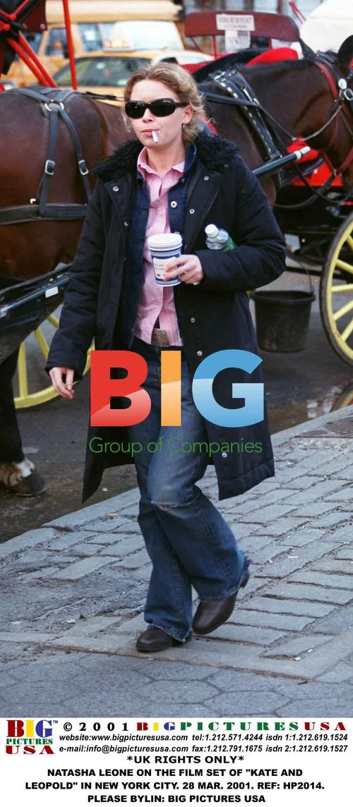 Natasha Leone on Film Set of "Kate and Leopold"