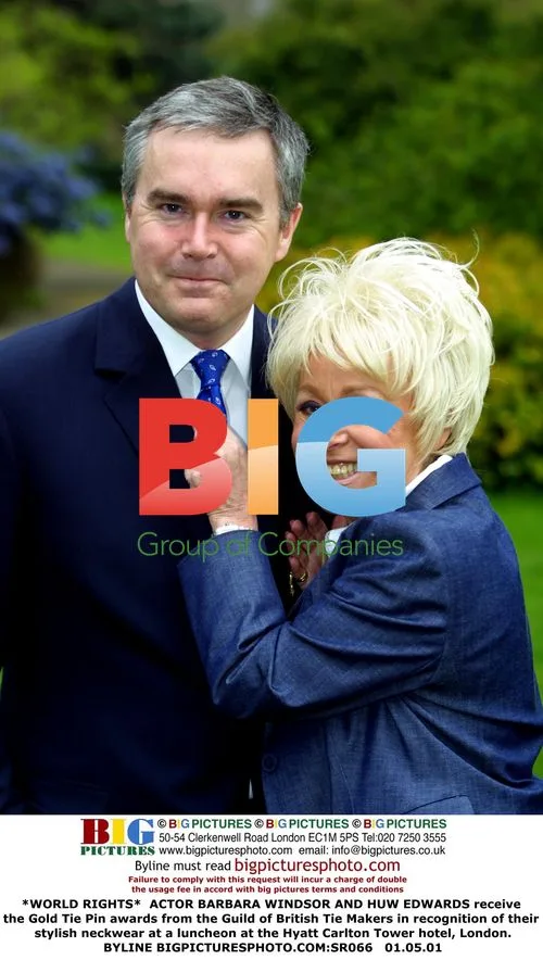 BARBARA WINDSOR and HUW EDWARDS receive tie awards