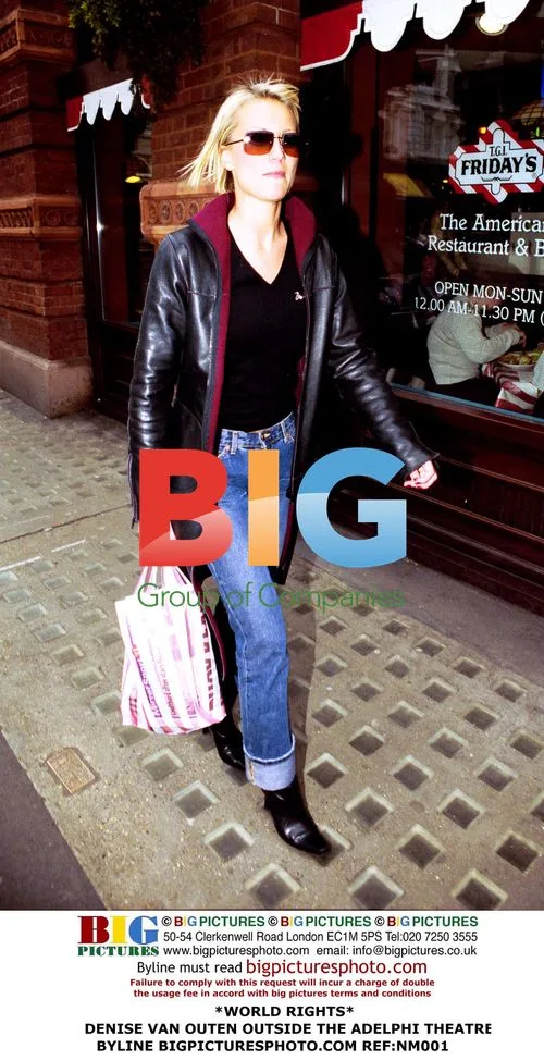 Denise Van Outen outside Adelphi Theatre