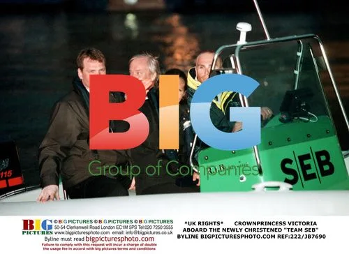 Crown Princess Victoria on "Team Seb" Boat