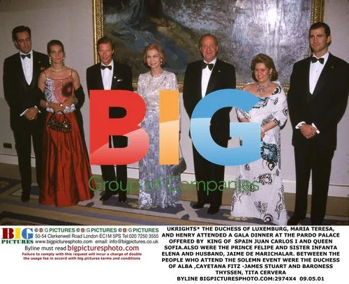 Duchess of Luxemburg, King and Queen of Spain at Gala Dinner