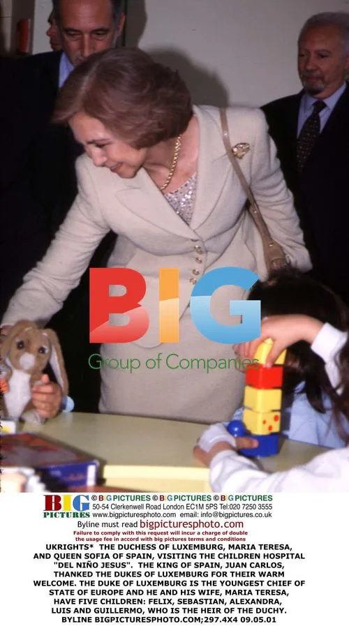 Duchess of Luxemburg and Queen Sofia Visit Children's Hospital