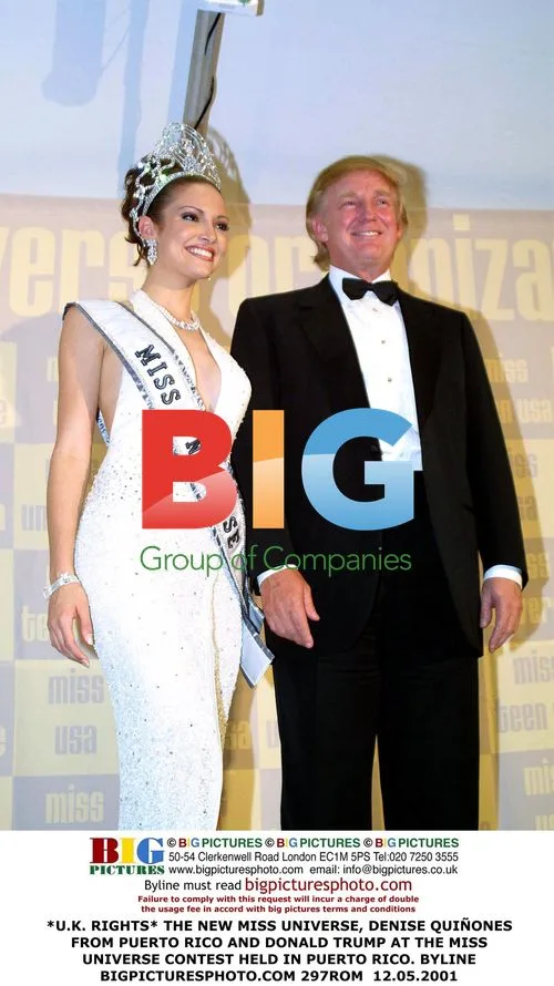 Denise Quiñones and Donald Trump at Miss Universe