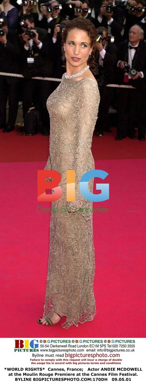Andie MacDowell at Moulin Rouge Premiere, Cannes