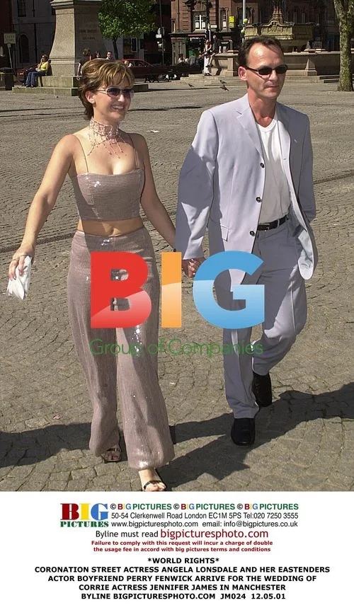 CORONATION STREET and EASTENDERS stars at JENNIFER JAMES wedding