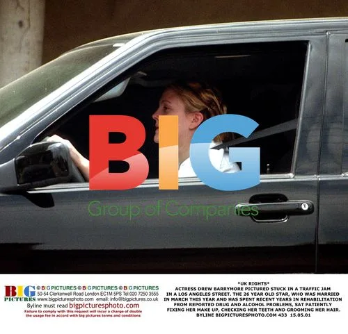 Drew Barrymore Stuck in LA Traffic