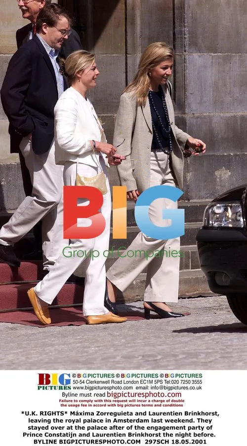 Mxima Zorreguieta and Laurentien Brinkhorst leaving royal palace