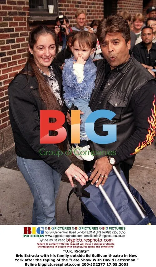 Eric Estrada and family outside Ed Sullivan theatre